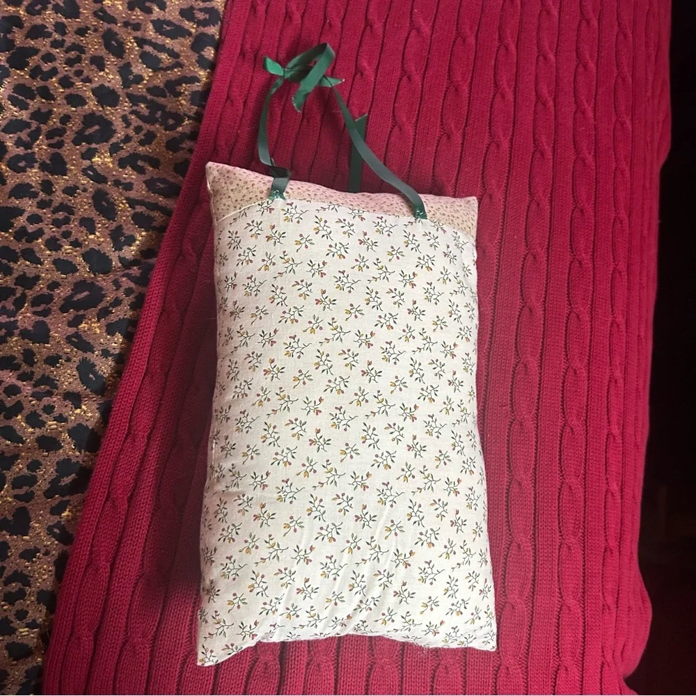 Handmade decor hang pillow Is it too late to be good? Cross-stitch Christmas
